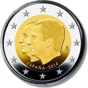 2€ Rulla Espanja 2014 Doppelportrait Juan Carlos I. / Felipe VI.