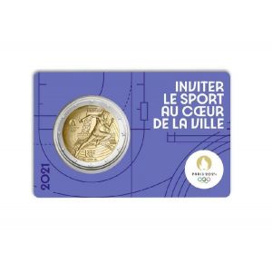 2€ Juhlaraha Ranska 2021 Olympialaiset (violetti)