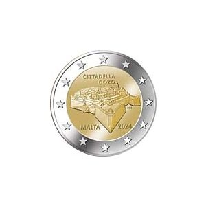2€ Juhlaraha Malta 2024 Maltese Walled Cities Ċittadella Gozo