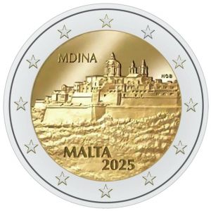 2€ Juhlaraha Malta 2025 Mdina
