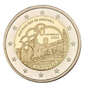 2€ Juhlarahat Andorra 2026 Meritxell