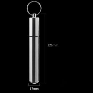 Vedenkestävä säilytysputkilo 12,6/1,7cm (Hopea)