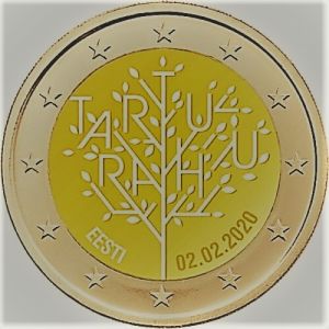 2€ Rulla Viro 2020 Tarton Rauha 100v